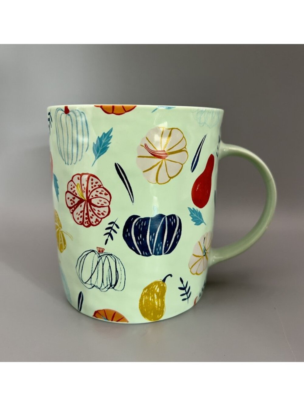 Aquamarine Multicolor PUMPKIN Patch Coffee Tea Mug Cup Prima Design 20 Oz